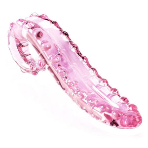 Rosafarbener Tentakeldildo aus Glas für BDSM