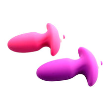 Load image into Gallery viewer, Hollow Silicone Vibrating Butt Plug 4.13 Inches Long
