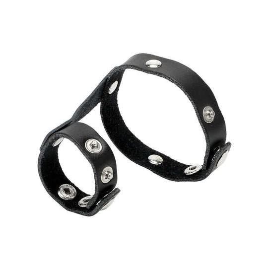 Elastic Studded Leather Cock Rings BDSM product view