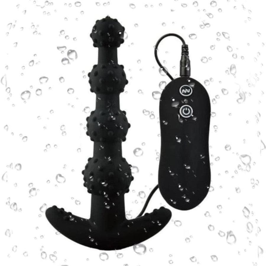 Beaded and Dotted Vibrating Butt Plug, gallery view 6