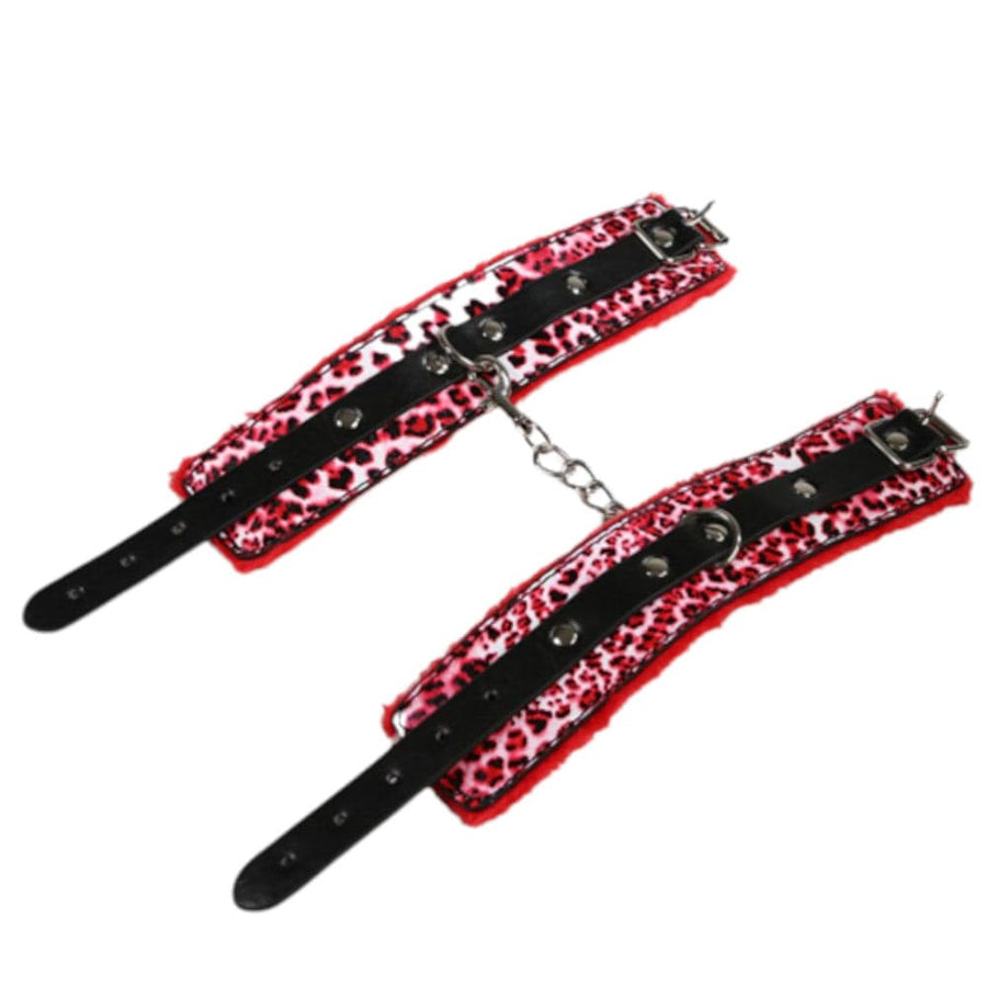 Sexy Leopard Print Furry Handcuffs BDSM, gallery view 7
