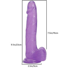 Load image into Gallery viewer, Masturbation Enhancer 9 Inch Purple Dildo BDSM
