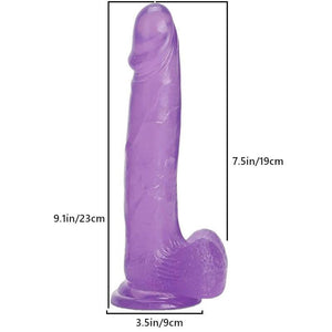 Masturbation Enhancer 9 Inch Purple Dildo BDSM