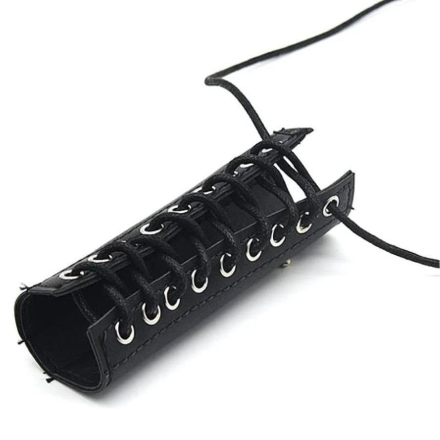 Leather Sleeve Penis Electro Torture Instrument BDSM, gallery view 6