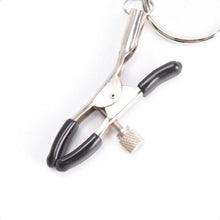 Load image into Gallery viewer, BDSM Flirting Rings Silver Nipple Clamps
