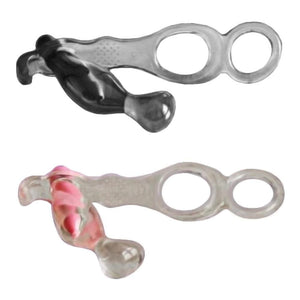 Dual Choke Cock Ring With Anal Stimulator BDSM