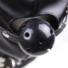 Load image into Gallery viewer, Leather Sensory Deprivation Mask BDSM
