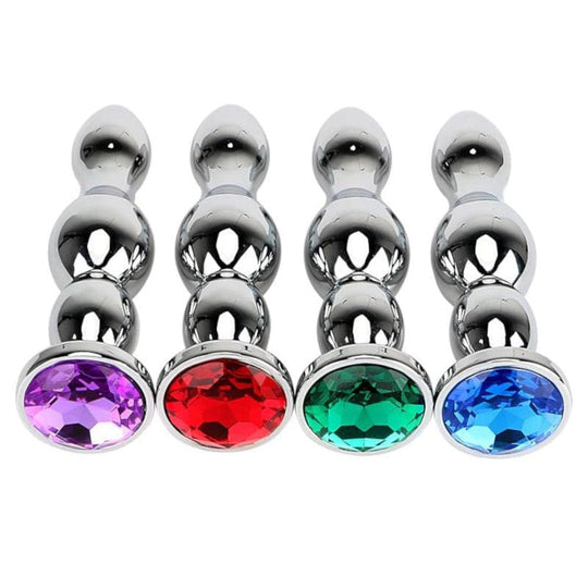 Stainless Tower Jeweled Butt Plug BDSM product view