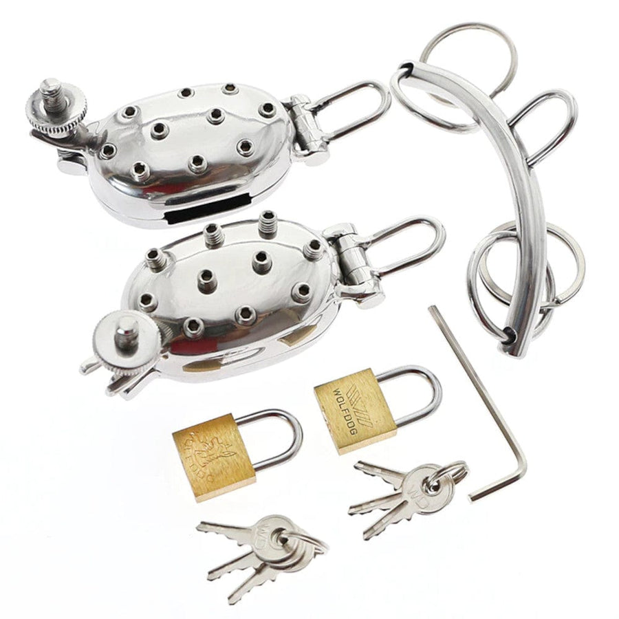 BDSM Stainless Ball Clamp Torture Device, gallery view 3