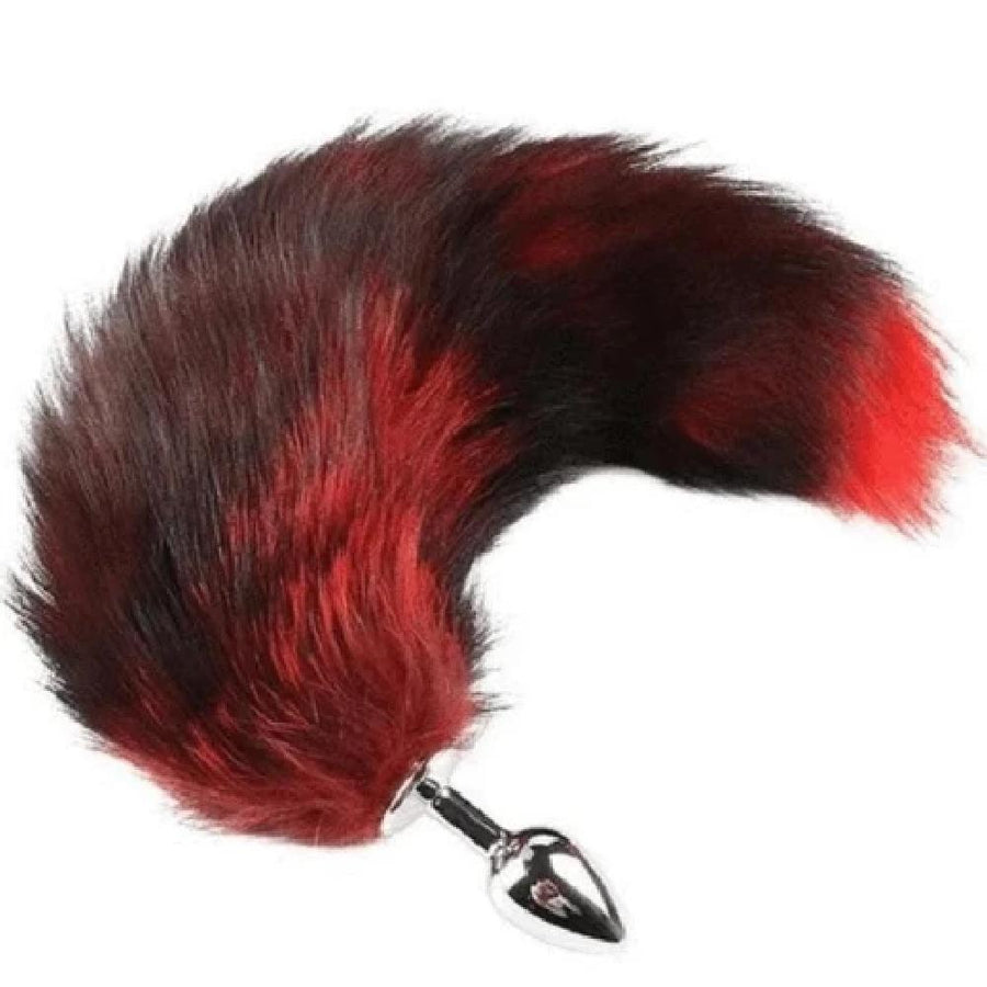Super Fluffy and Colorful Foxy Tail Butt Plug BDSM, gallery view 7