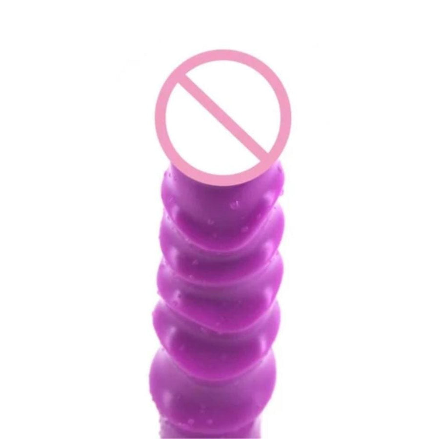 10 Inch Wavy Ridges Flexible Dildo, gallery view 7