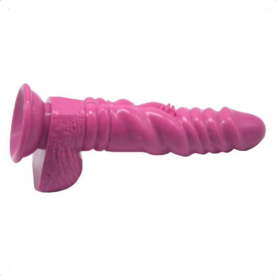 8 Inch Winding Ribbed Stimulator Knot Dildo, gallery view 7