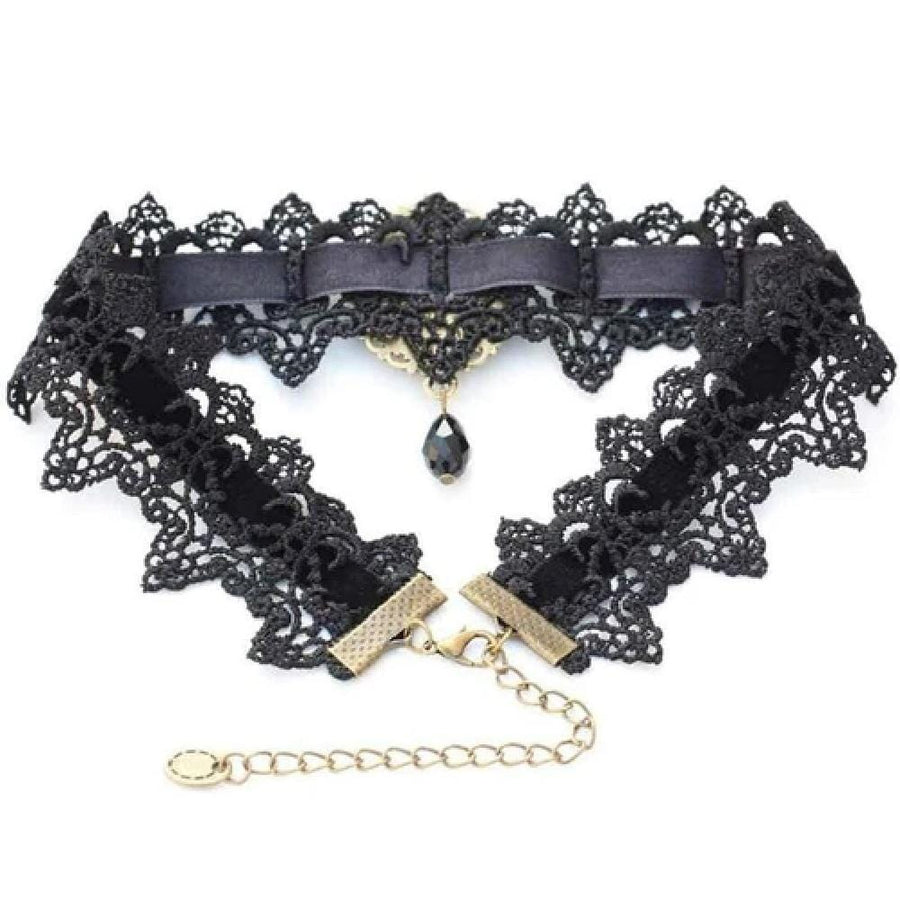 Rhinestone-Encrusted Sexy Lace Chokers, gallery view 6
