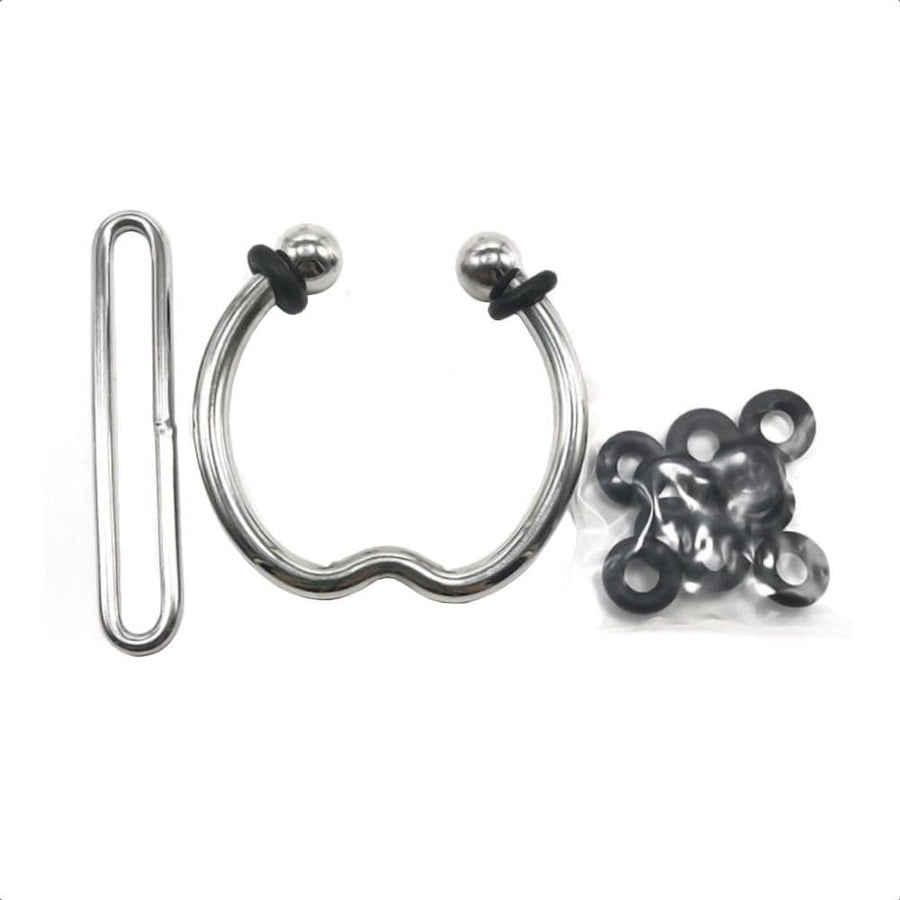 Adjustable Bondage Stainless Steel Cock Ring, gallery view 4