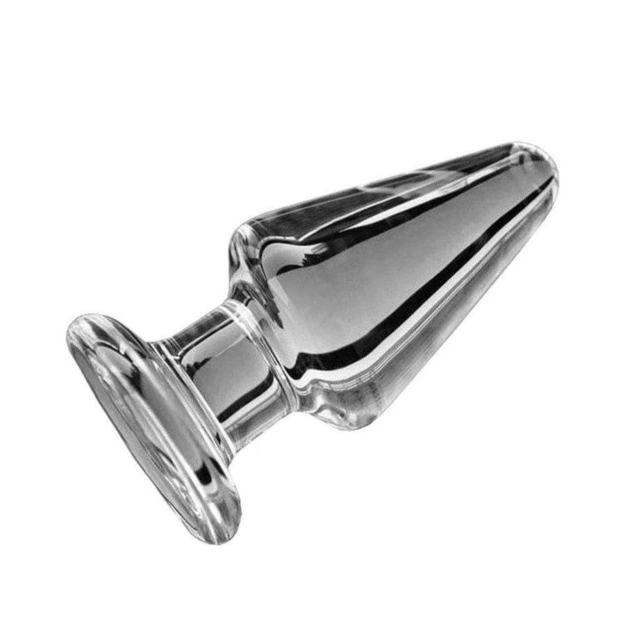 3 Sizes Large Transparent Glass Butt Plug, gallery view 10