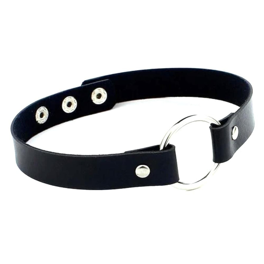 BDSM Colorful Synthetic Leather Choker, gallery view 8