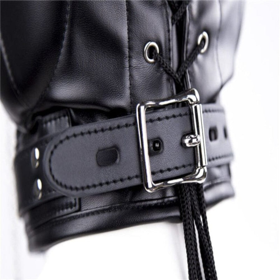 Black Leather Gimp Mask BDSM, gallery view 7