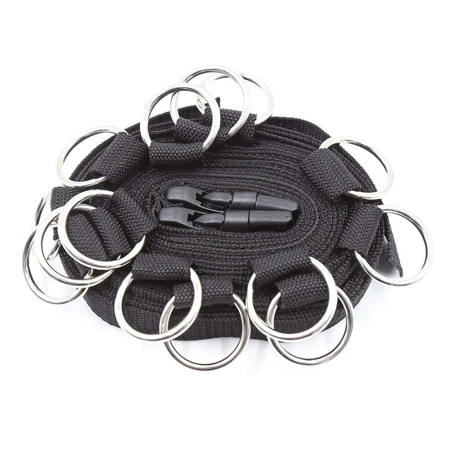 6-Piece Black Nylon Bondage Set, gallery view 9
