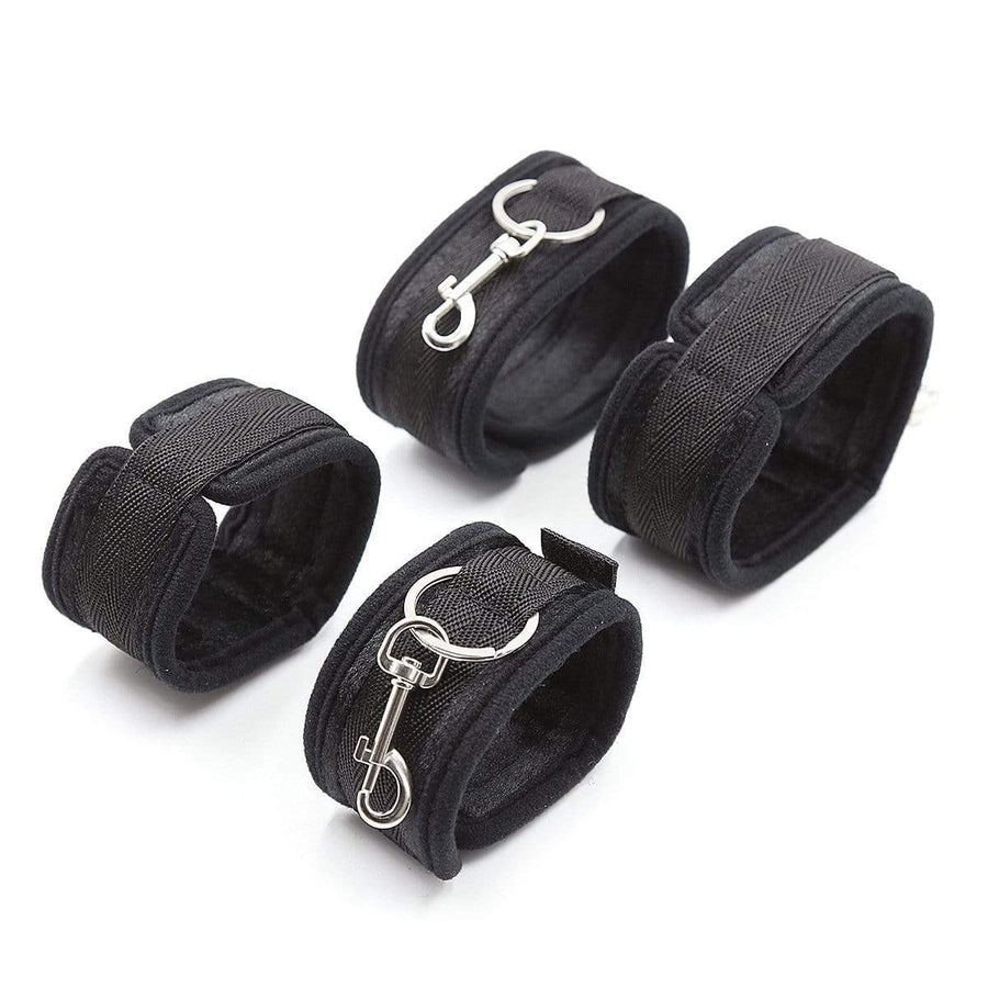 6-Piece Black Nylon Bondage Set, gallery view 2