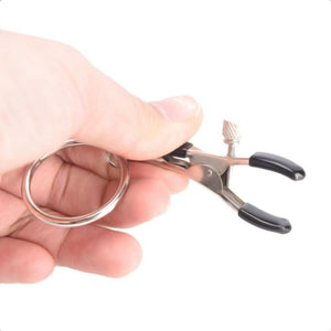 BDSM Flirting Rings Silver Nipple Clamps