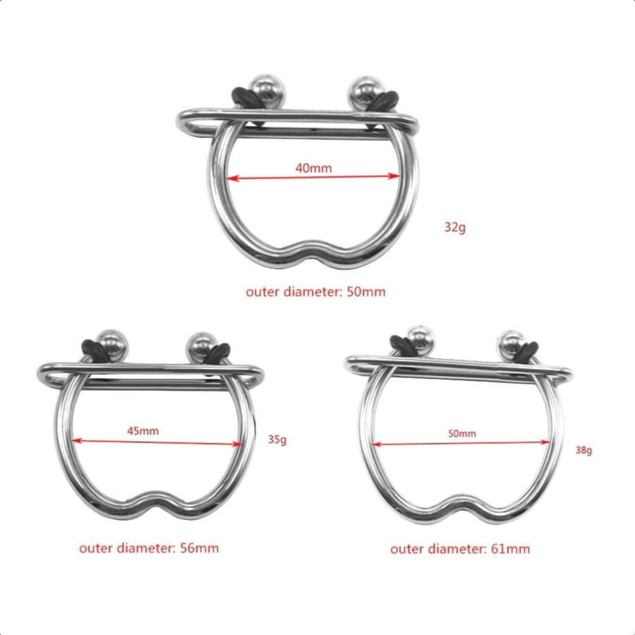 Adjustable Bondage Stainless Steel Cock Ring, gallery view 8