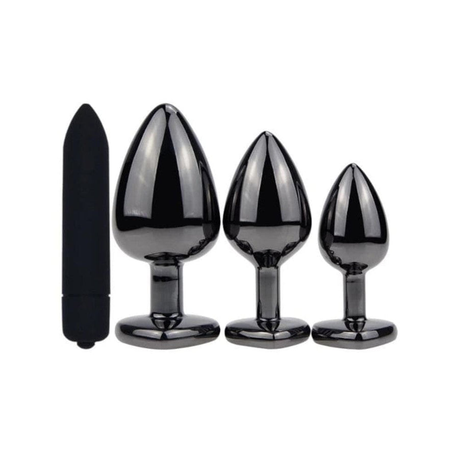 Heart-Shaped Crystal Butt Plug Kit and Bullet Vibrator BDSM, gallery view 2