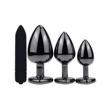 Load image into Gallery viewer, Heart-Shaped Crystal Butt Plug Kit and Bullet Vibrator BDSM
