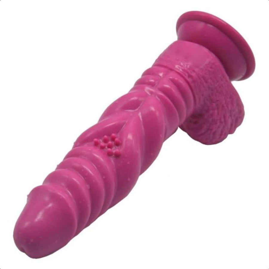 8 Inch Winding Ribbed Stimulator Knot Dildo, gallery view 8