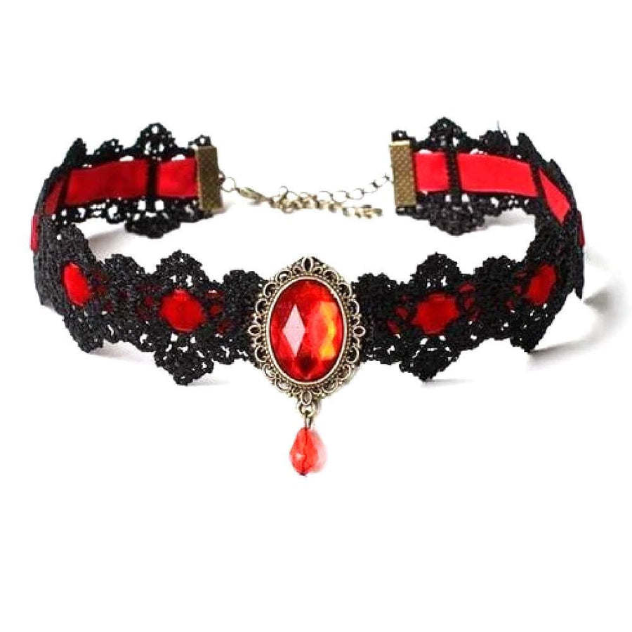 Rhinestone-Encrusted Sexy Lace Chokers, gallery view 7