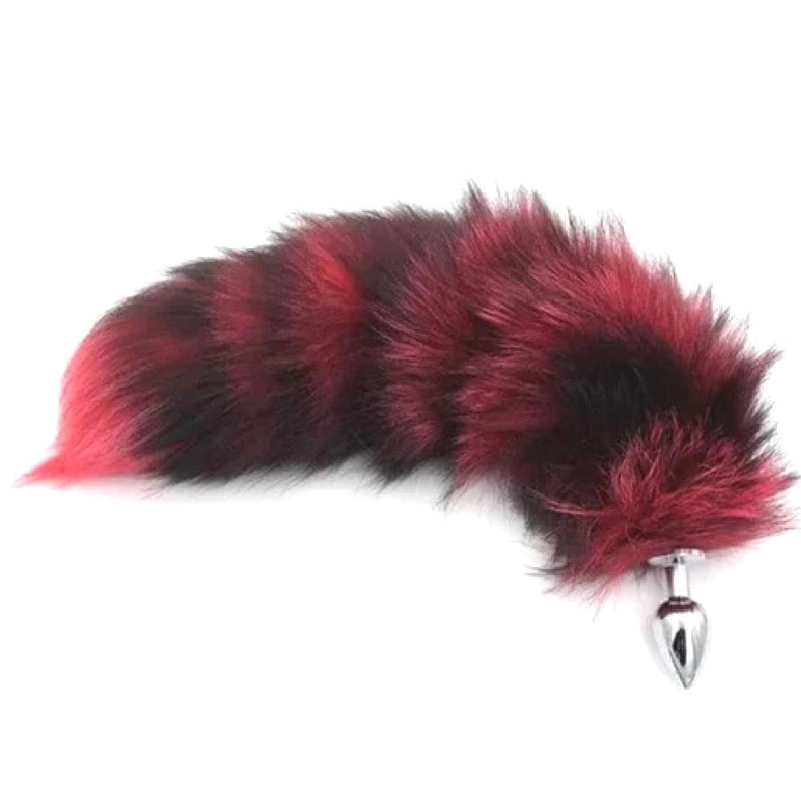 Super Fluffy and Colorful Foxy Tail Butt Plug BDSM, gallery view 8