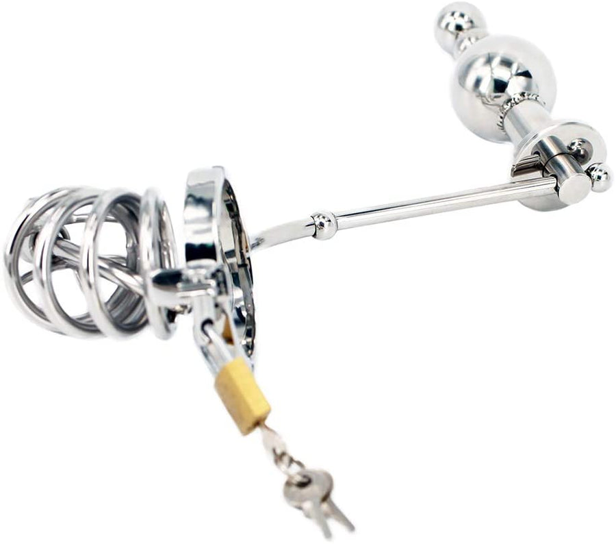 Chastity Butt Plug - Chastity Cage with Butt Plug, gallery view 7