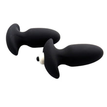 Load image into Gallery viewer, Hollow Silicone Vibrating Butt Plug 4.13 Inches Long
