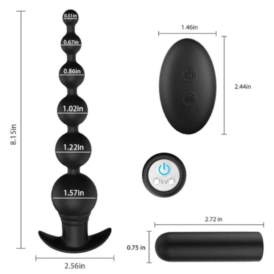 New Buzzing 9-Speed Vibrating Anal Beads, gallery view 7