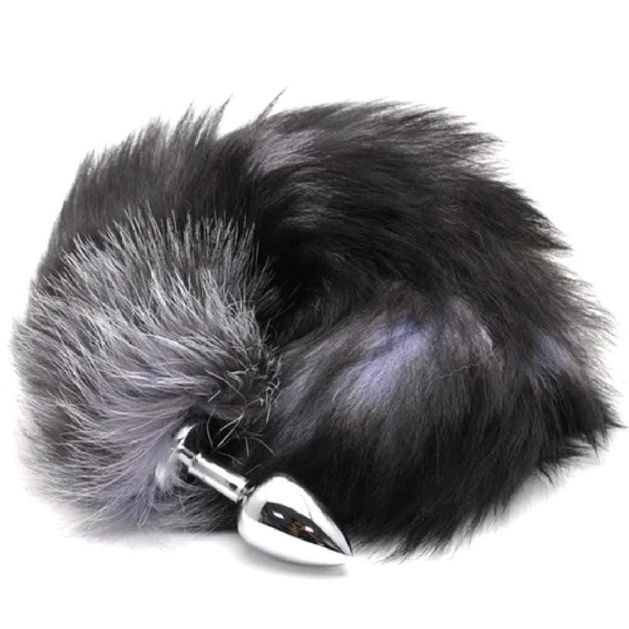 Foxy Gray Ash Tail Plug 17 Inches Long BDSM, gallery view 8
