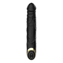 Load image into Gallery viewer, 8 Inch Realistic Large Vibrating Black Dildo
