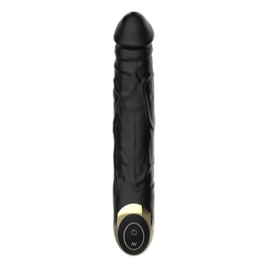 8 Inch Realistic Large Vibrating Black Dildo