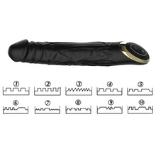 Load image into Gallery viewer, 8 Inch Realistic Large Vibrating Black Dildo
