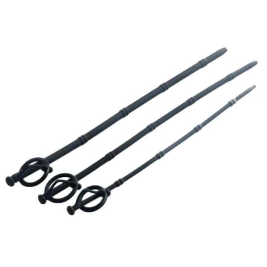 Hollow Black Bamboo Silicone Penis Plug product view