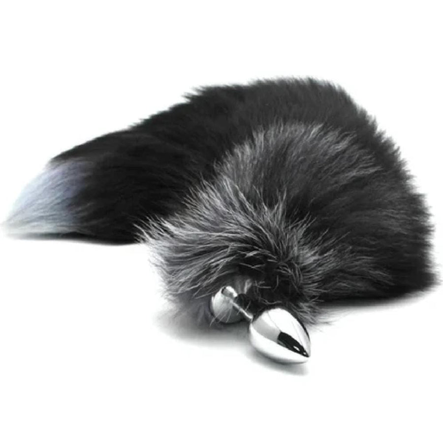 Foxy Gray Ash Tail Plug 17 Inches Long BDSM, gallery view 9