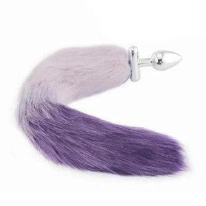 Flexible and Removable Fur Metallic Tail Butt Plug