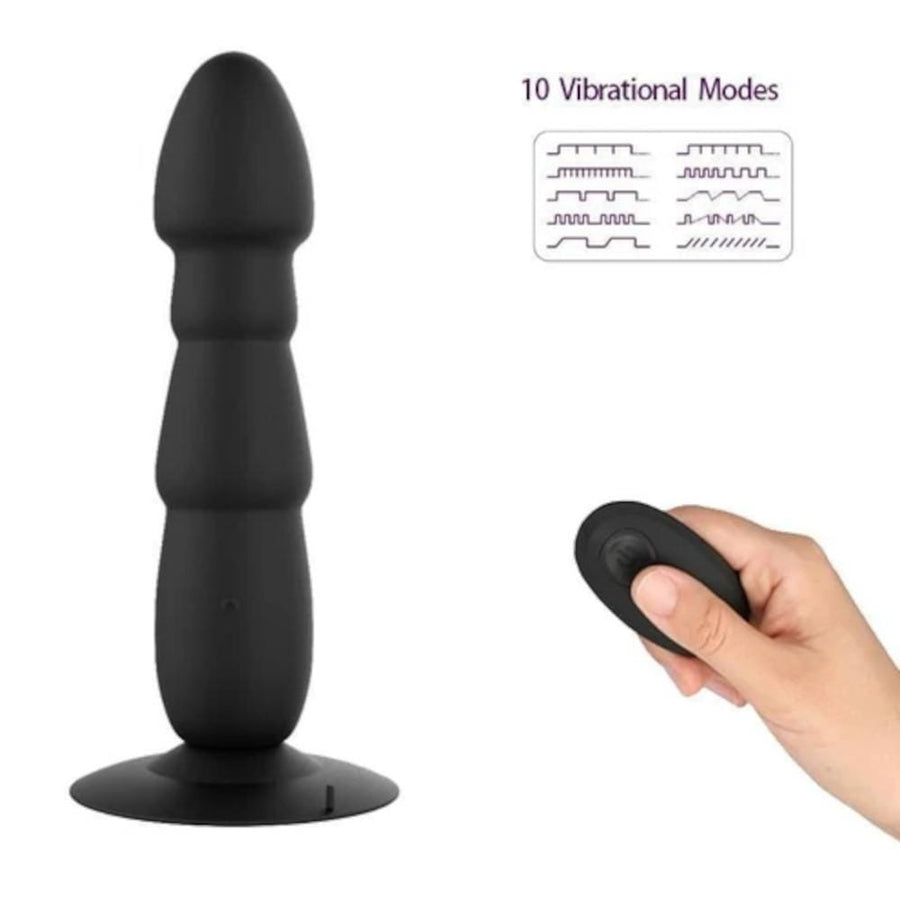 10-Speed Remote Controlled Vibrating Butt Plug, gallery view 9