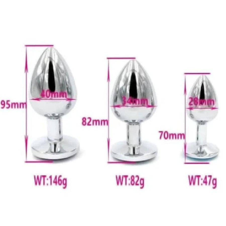 Stainless Steel Butt Plug 3pcs Set BDSM, gallery view 9
