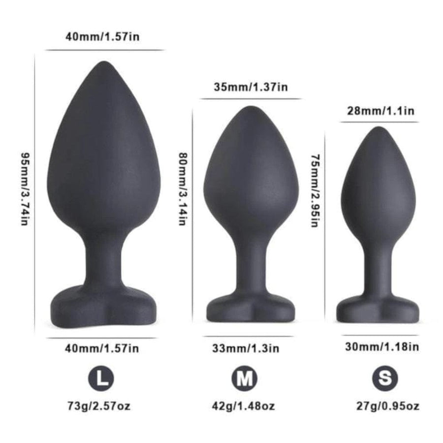 Silicone Anal Training Kit With Extra Vibrator 4pcs BDSM, gallery view 9