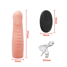 Load image into Gallery viewer, Remote-Controlled Vibrating Penis Sleeve BDSM
