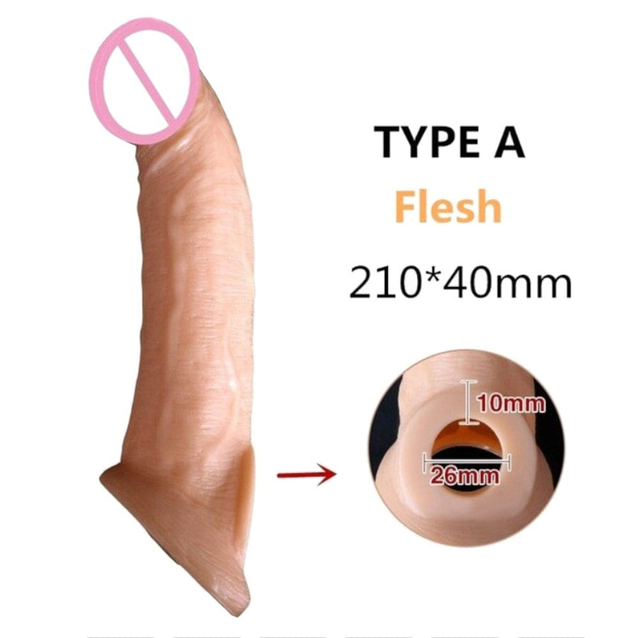 Thicker Girth Realistic Penis Extension BDSM, gallery view 9