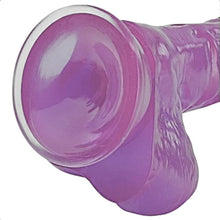 Load image into Gallery viewer, Masturbation Enhancer 9 Inch Purple Dildo BDSM
