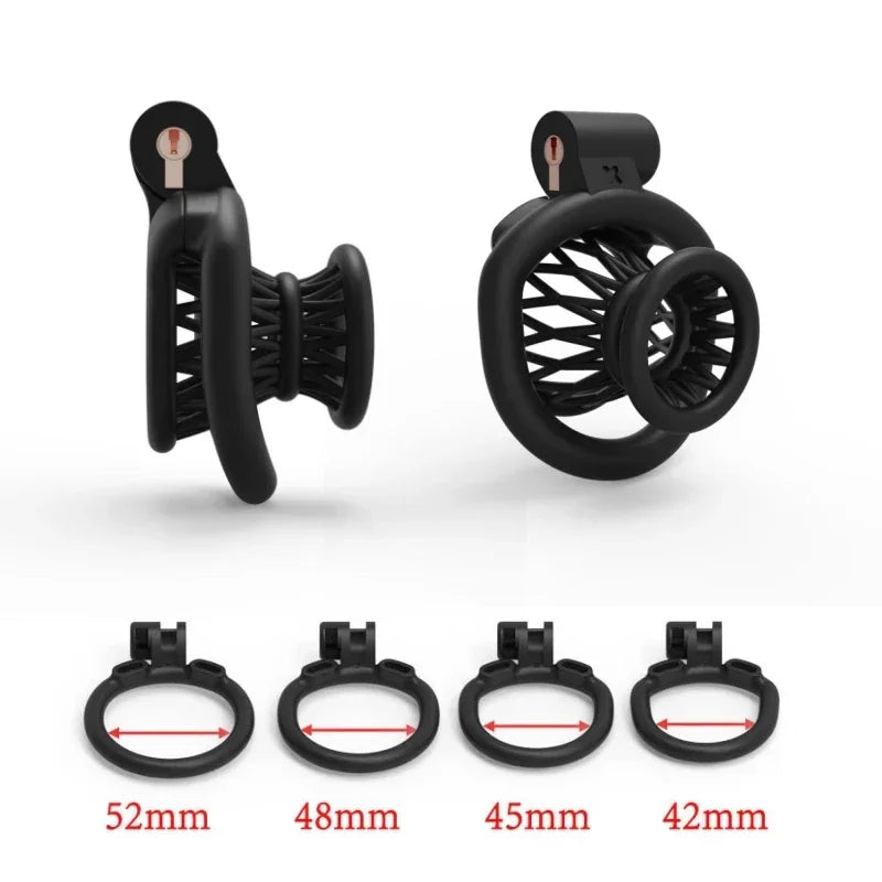 ABS Negative Chastity Cage for Men size guide, gallery view 4