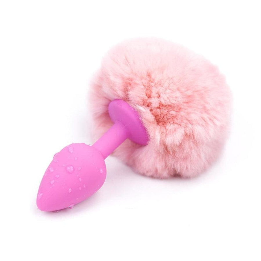 Bunny Tail Butt Plug 7 Inches Long product view