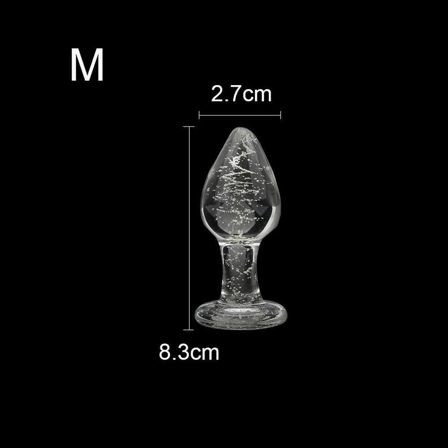 Glow in the Dark Glass Butt Plug 3 Piece Set BDSM, gallery view 7