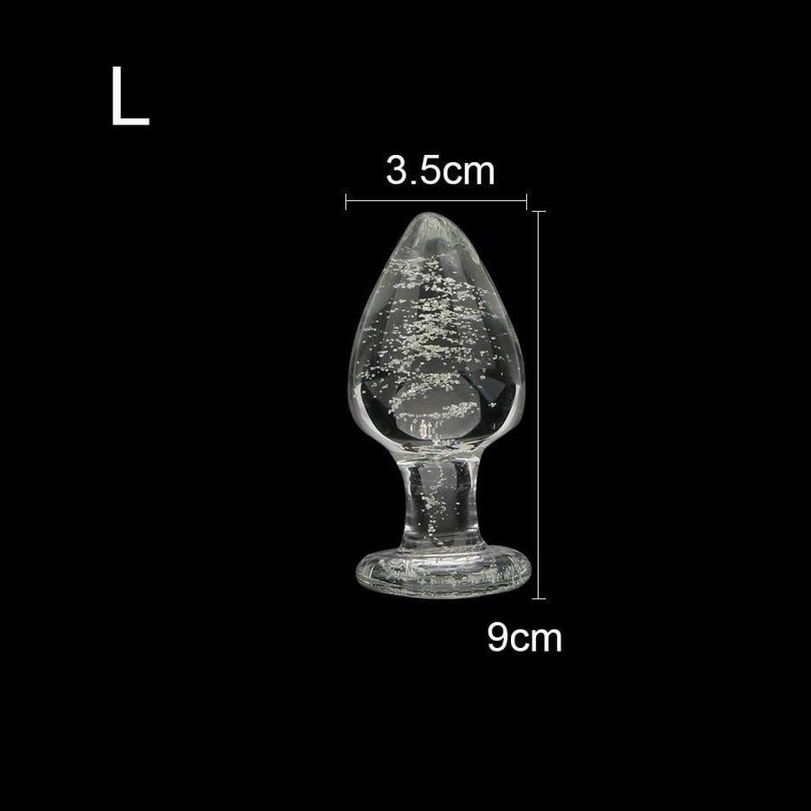 Glow in the Dark Glass Butt Plug 3 Piece Set BDSM, gallery view 8